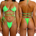 Lace-Up Wrap Bikini Set