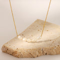 Floating Freshwater Pearl Bar Necklace