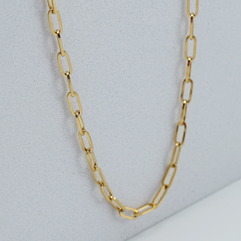 Gold Paperclip Chain Necklace